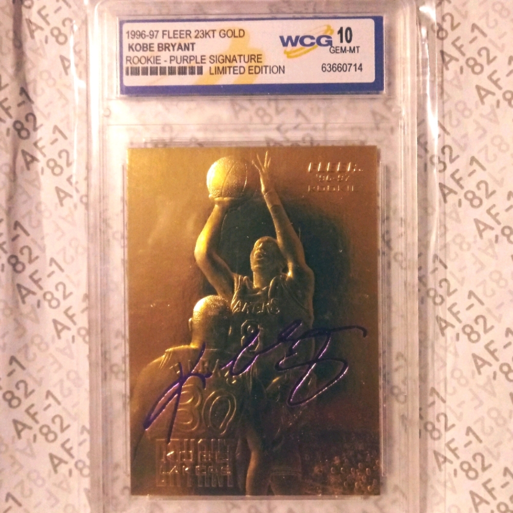 Kobe Bryant Collectable Rookie Gold Card